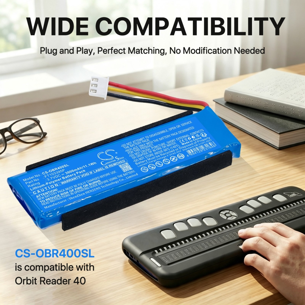 Batteries compatible avec Orbit Reader 40 CS-OBR400SL