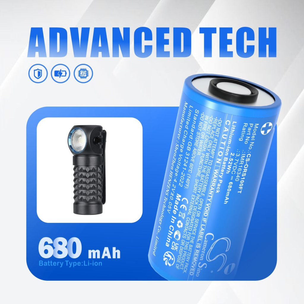 Système d'éclairage Batterie Olight CS-ORS100FT