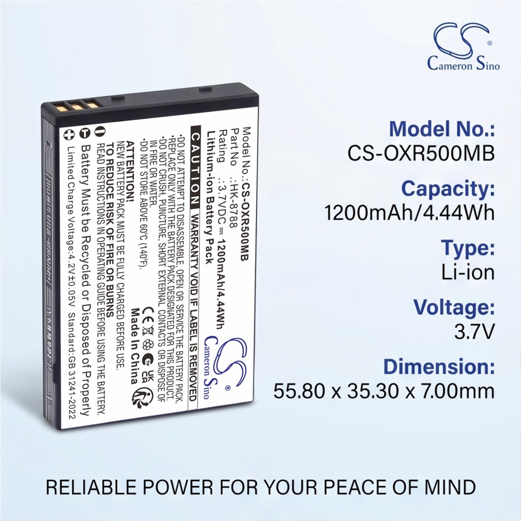 Batteries compatible avec Infant Optics DXR-5 DXR-5 CS-OXR500MB