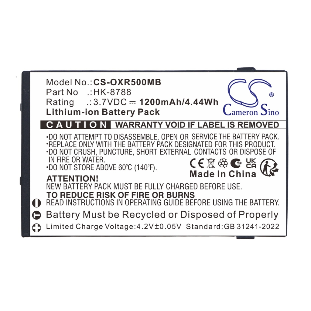Batteries compatible avec Infant Optics DXR-5 DXR-5 CS-OXR500MB