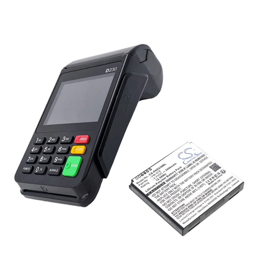 Terminal de paiement Batterie Pax CS-PAD230BL