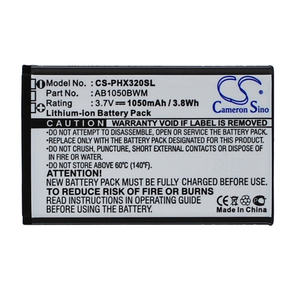 Batterie compatible avec Philips CS-PHX320SL