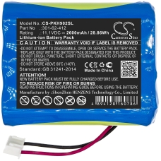 Remplacement de batterie compatible pour Peaktech 301-62-412