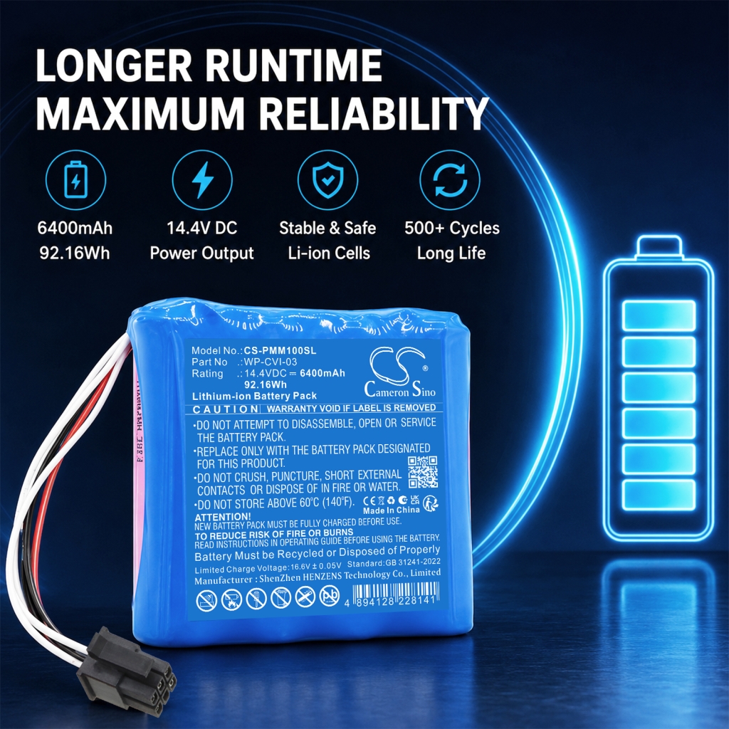 Batterie compatible avec Particle measuring systems CS-PMM100SL
