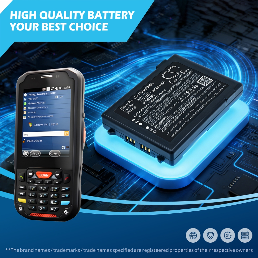 Code à barres, Scanner Batterie du scanner Point mobile CS-PMM600BL