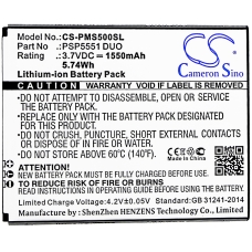 Remplacement de batterie compatible pour Prestigio PSP5551 DUO