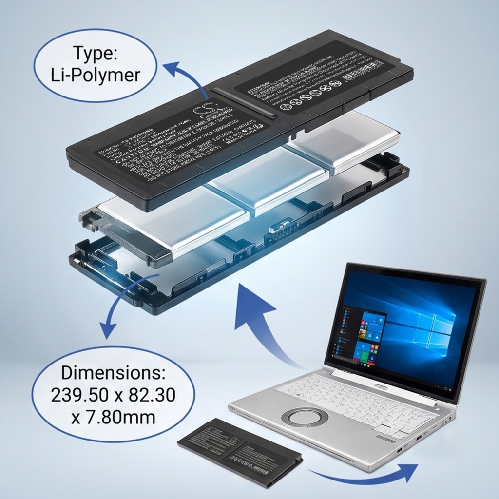 Battery compatible with Panasonic CS-PNZ600NB