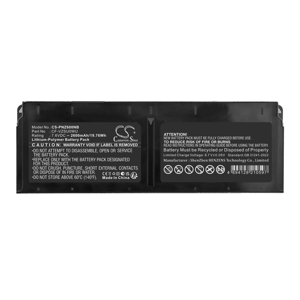 Battery compatible with Panasonic CS-PNZ600NB