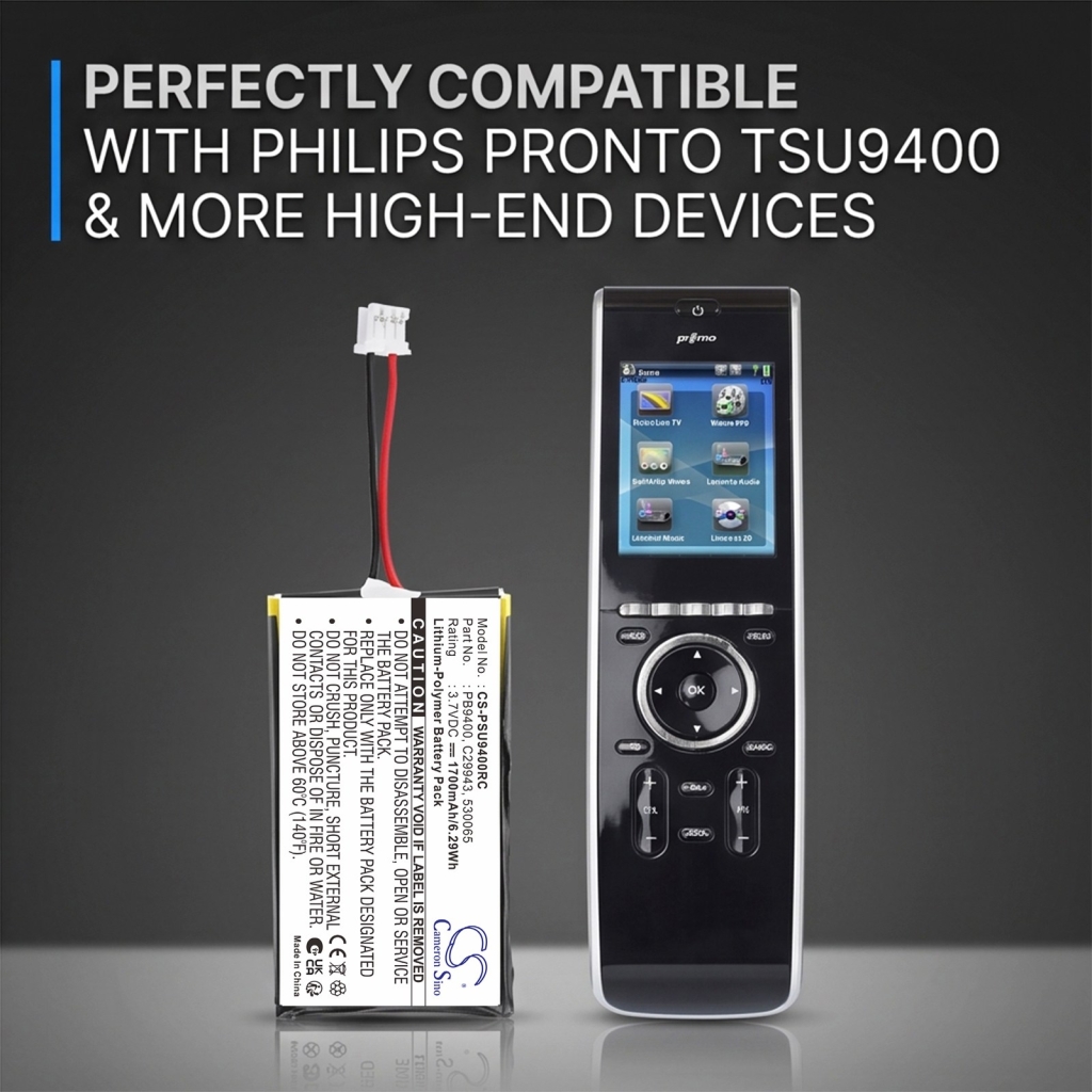 Batteries compatible avec Philips Pronto TSU-9300 TSU-9400 TSU9300 CS-PSU9400RC