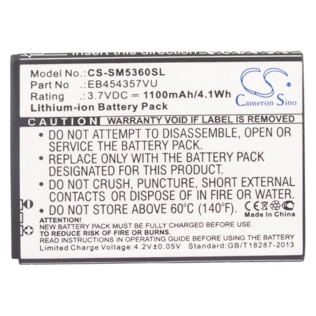 Batterie de téléphone portable Samsung GT-S5368