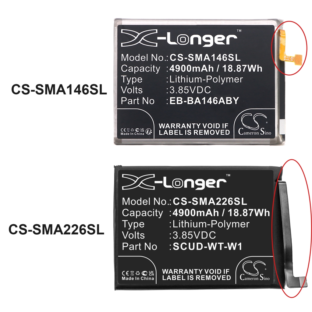 Batterie de téléphone portable Samsung CS-SMA146SL