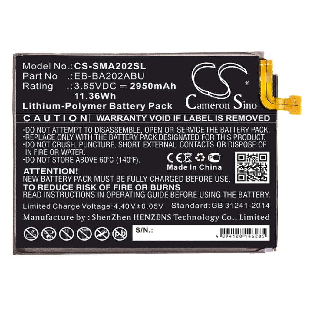Batterie de téléphone portable Samsung CS-SMA202SL