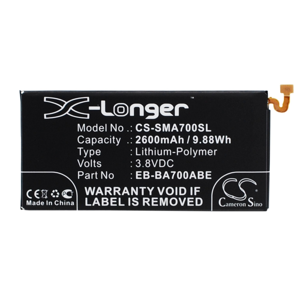 Batterie de téléphone portable Samsung SM-A700X