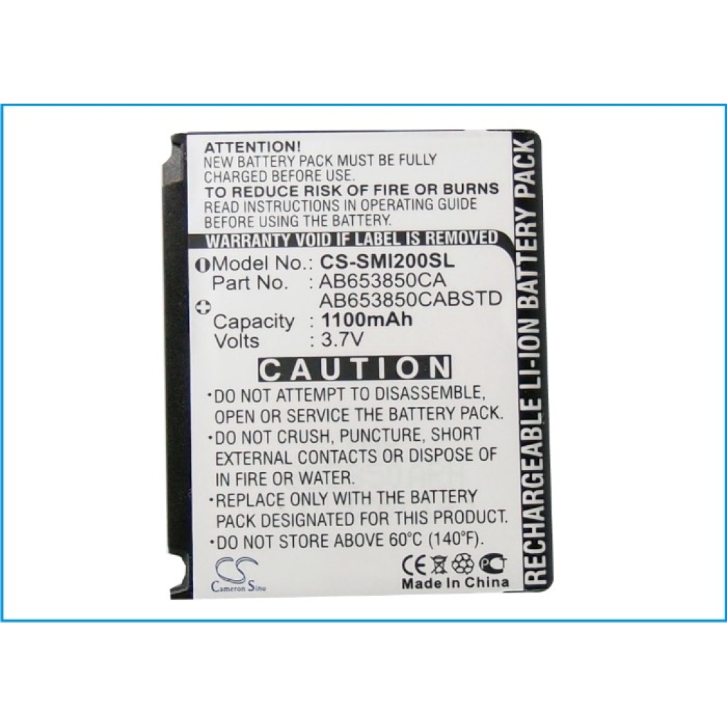 Batterie de téléphone portable Samsung CS-SMI200SL