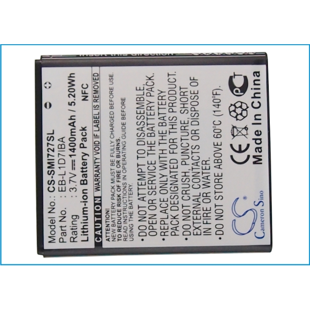 Compatible battery replacement for Samsung EB-L1D7IBA