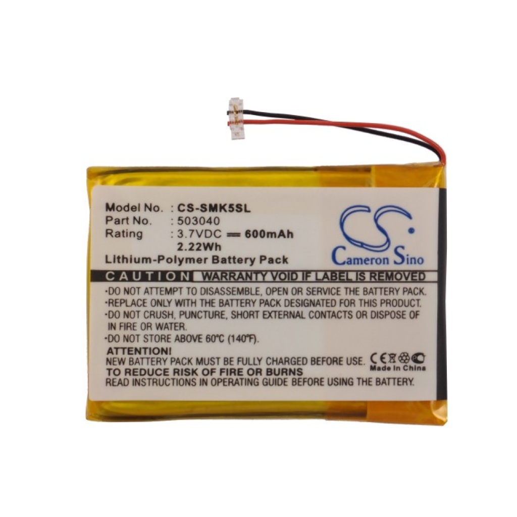 MP3, MP4, MP4, PMP Batterie Samsung CS-SMK5SL