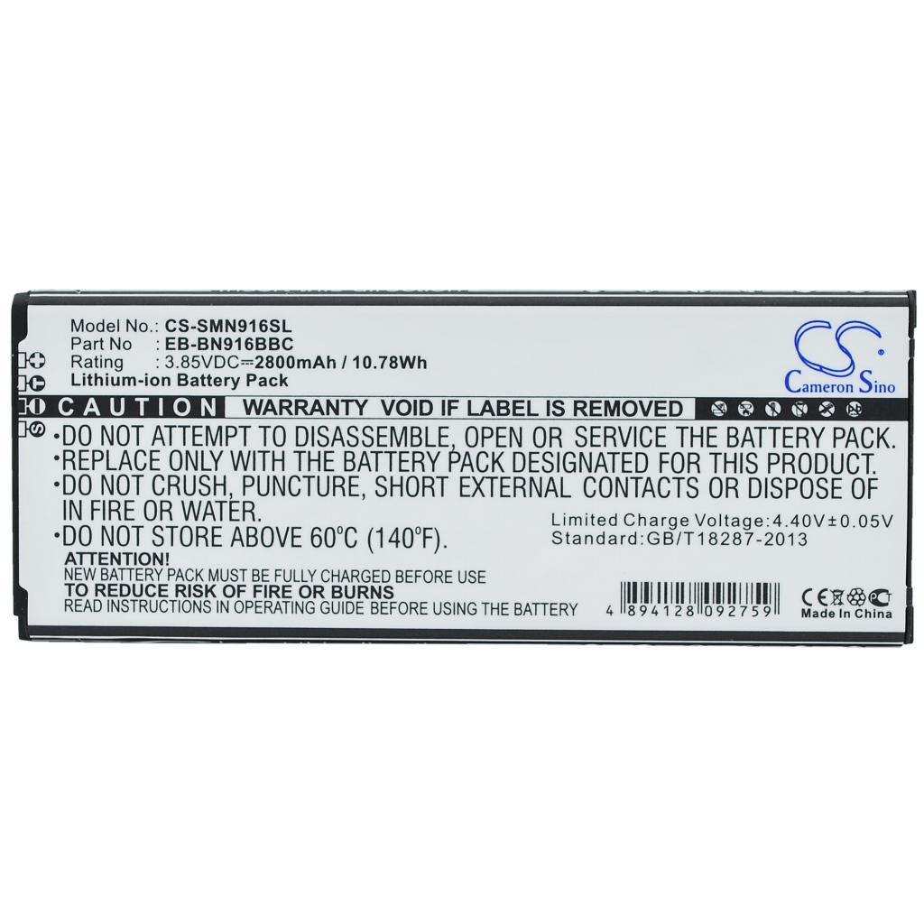 Batterie de téléphone portable Samsung SM-N9106W