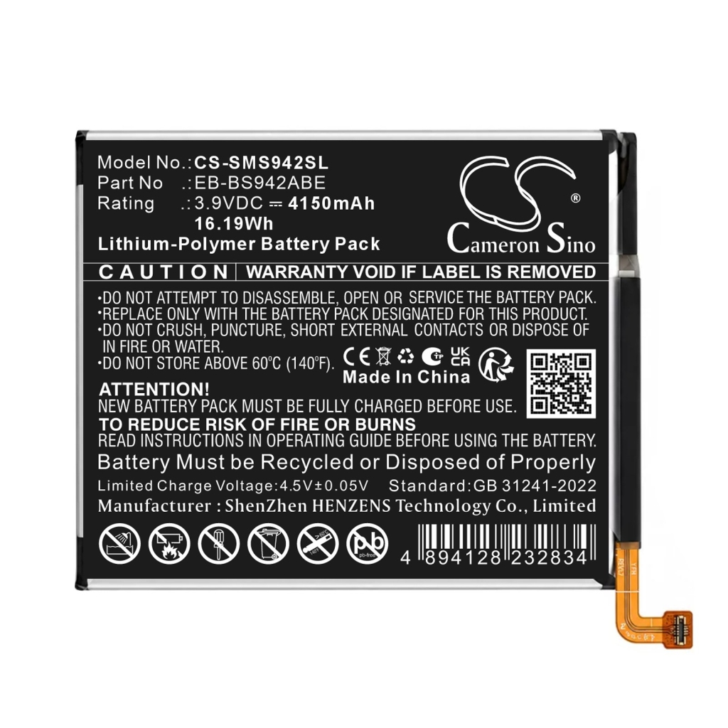 Batteries compatible avec Samsung Galaxy S26 CS-SMS942SL