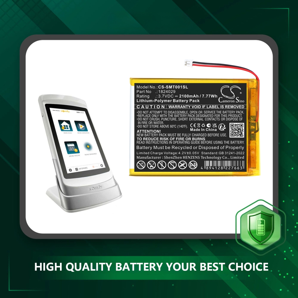 Batterie compatible avec Somfy CS-SMT001SL