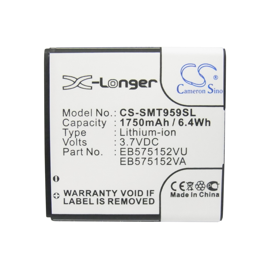 Batterie compatible avec Samsung Verizon AT&T NTT Docomo Sprint T-Mobile CS-SMT959SL