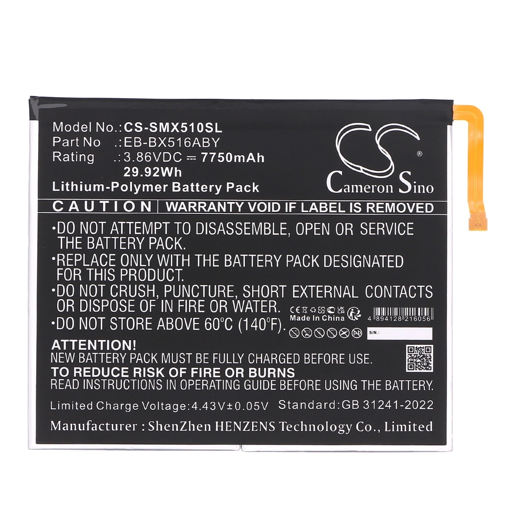 Tablette Batterie Samsung CS-SMX510SL