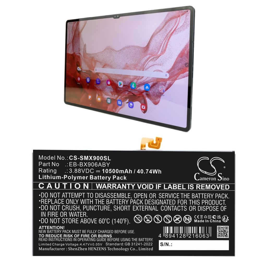 Tablette Batterie Samsung CS-SMX900SL
