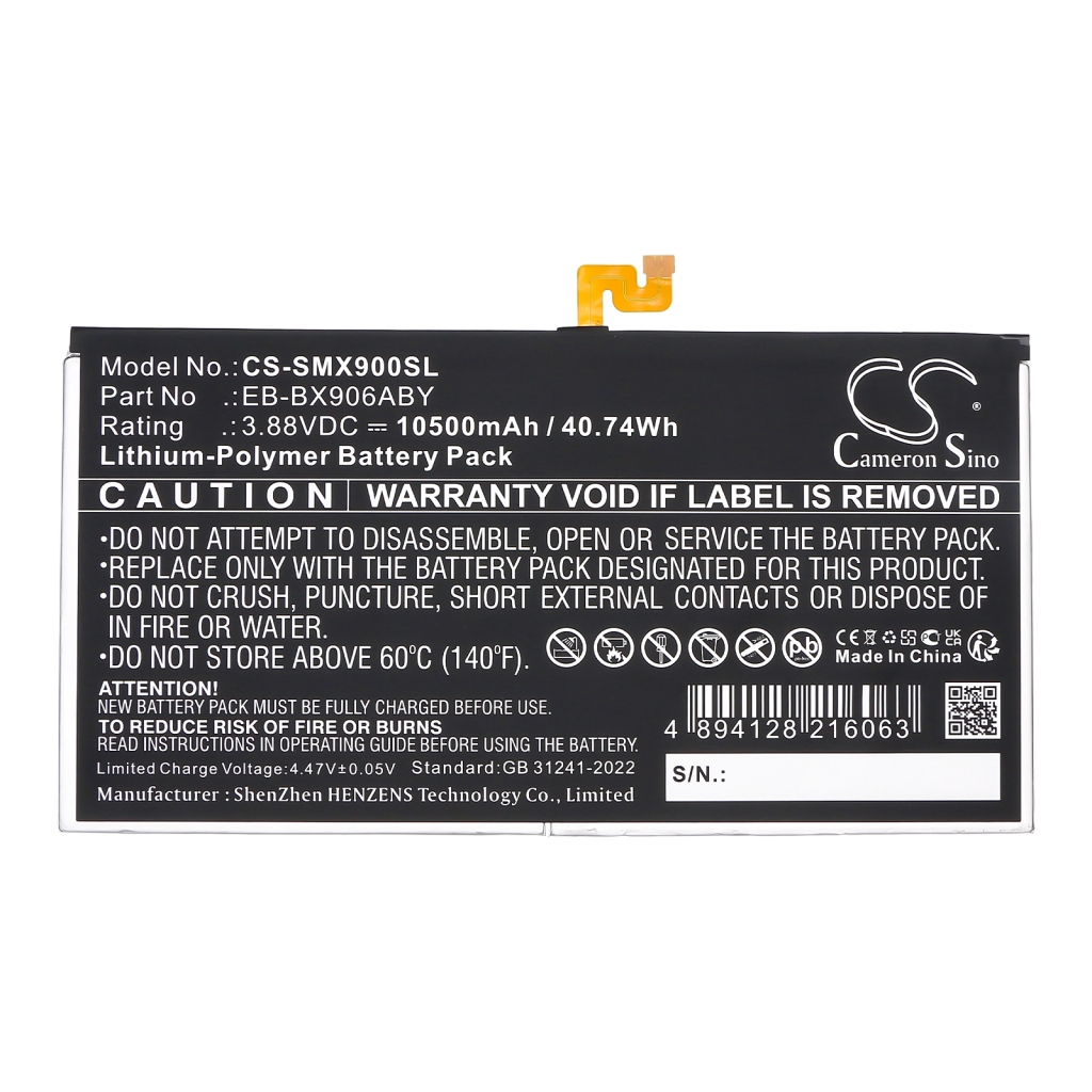 Tablette Batterie Samsung CS-SMX900SL
