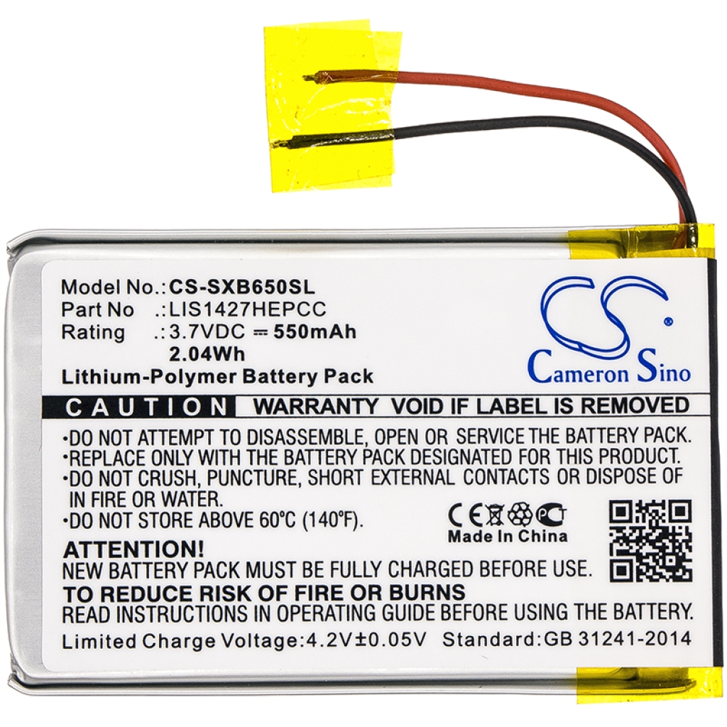 Batterie de casque d'écoute sans fil Sony CS-SXB650SL