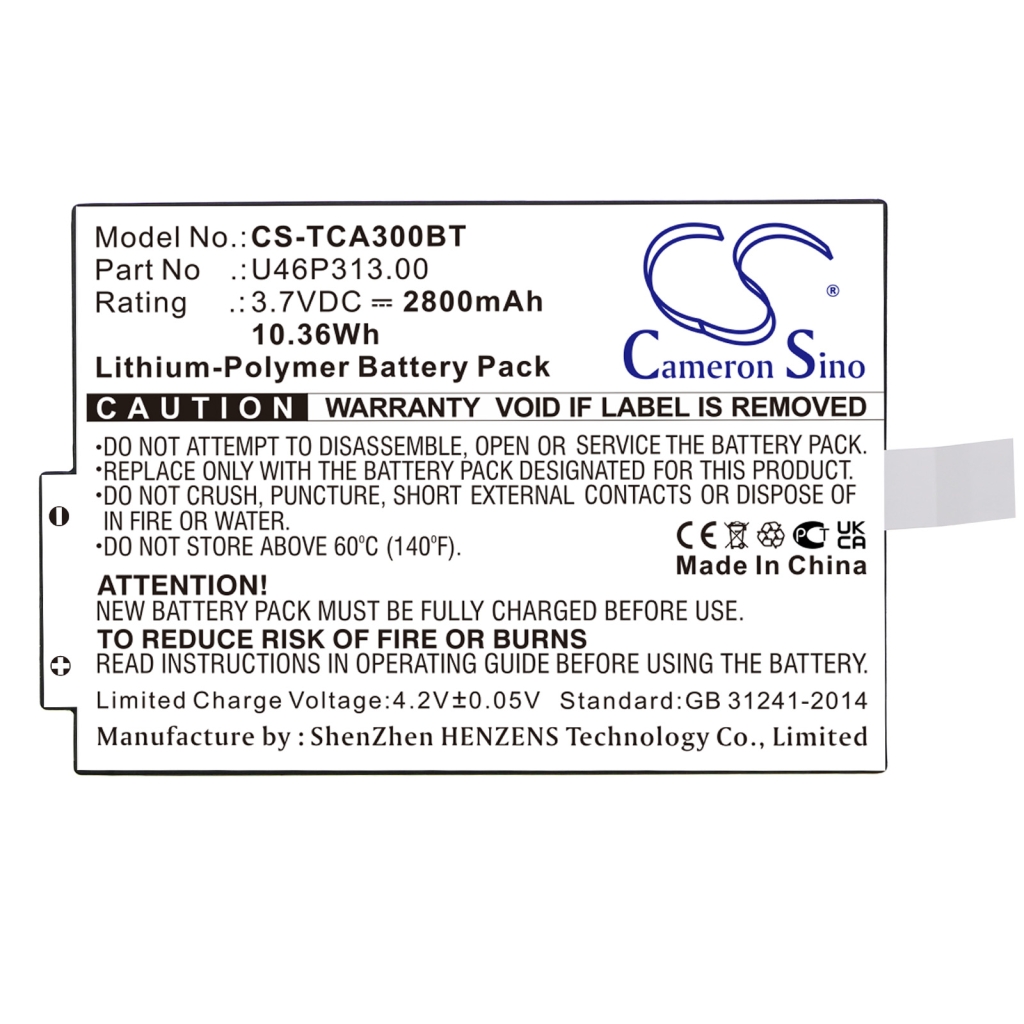 Batterie de caméra de sécurité domestique Xfinity CS-TCA300BT
