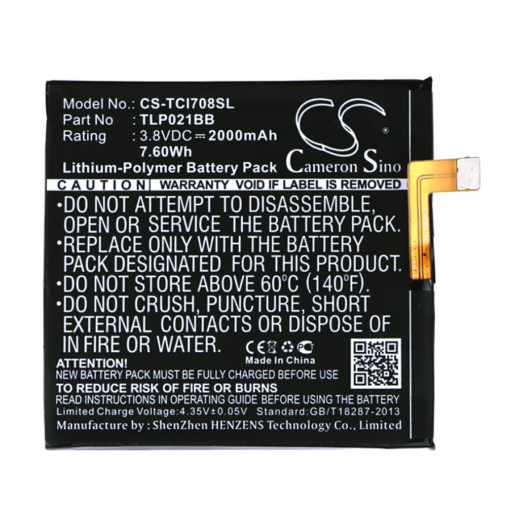 Batterie compatible avec TCL CS-TCI708SL