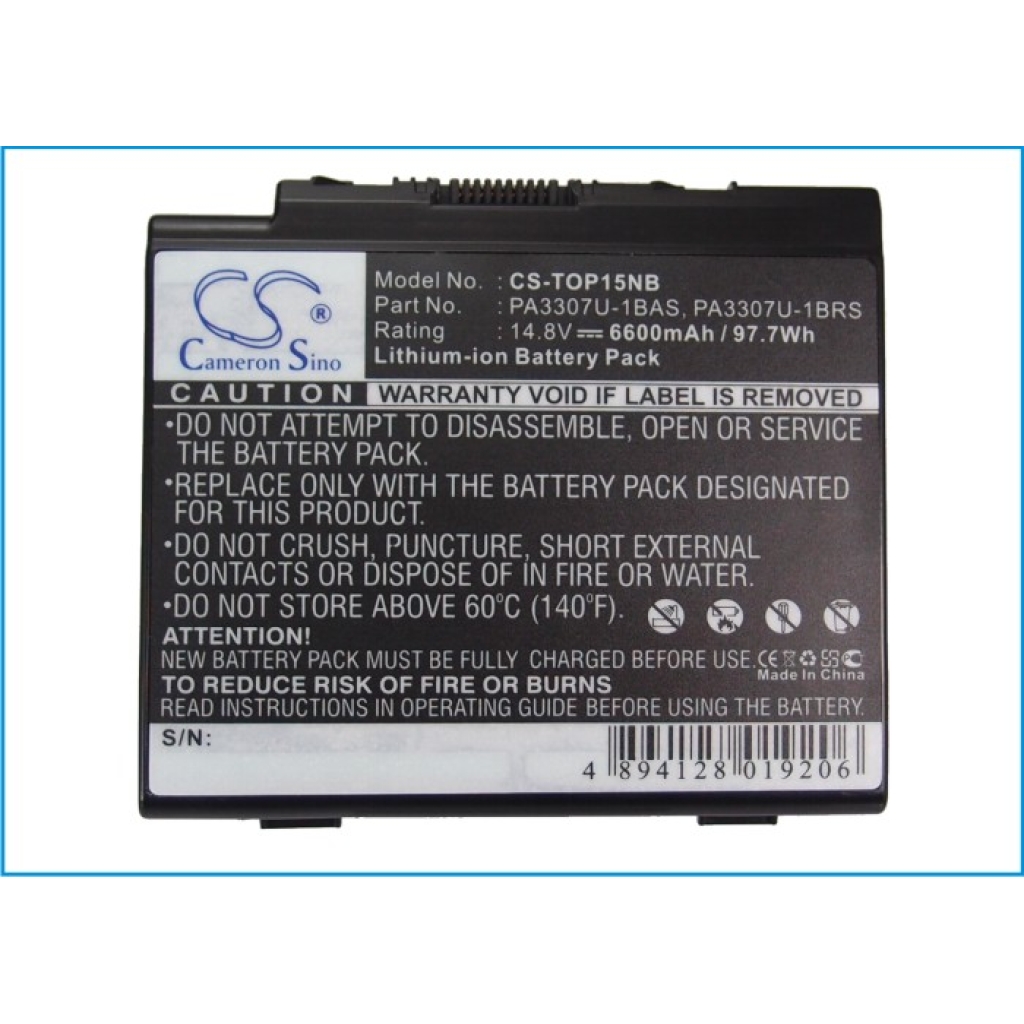 Batterie compatible avec Toshiba CS-TOP15NB