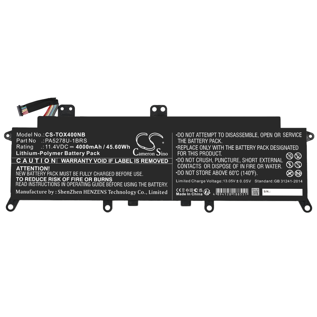 Batterie pour ordinateur portable Toshiba CS-TOX400NB