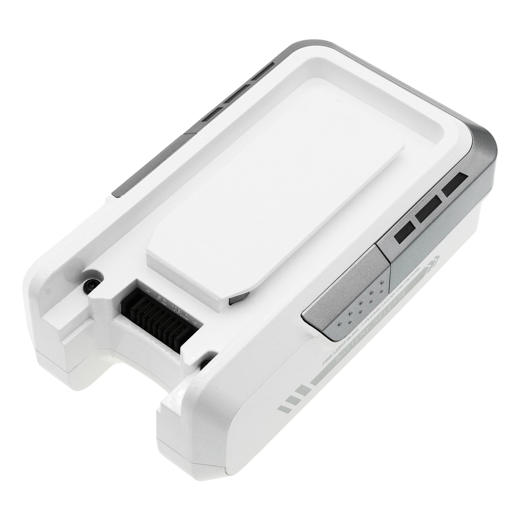 Batterie aspirateur CS-TPA100VX, vue de l’extrémité connecteur et contacts