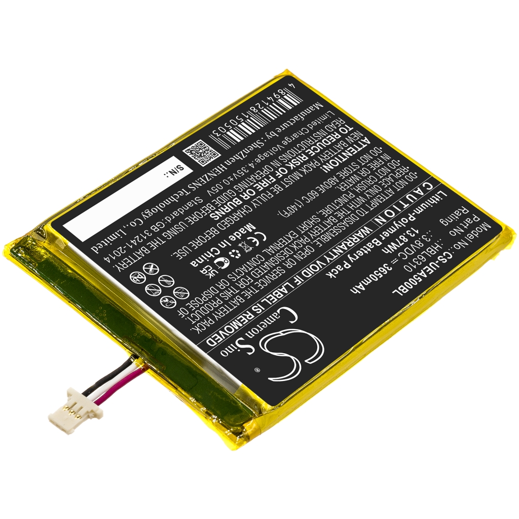 Remplacement de batterie compatible pour Unitech HBL6310
