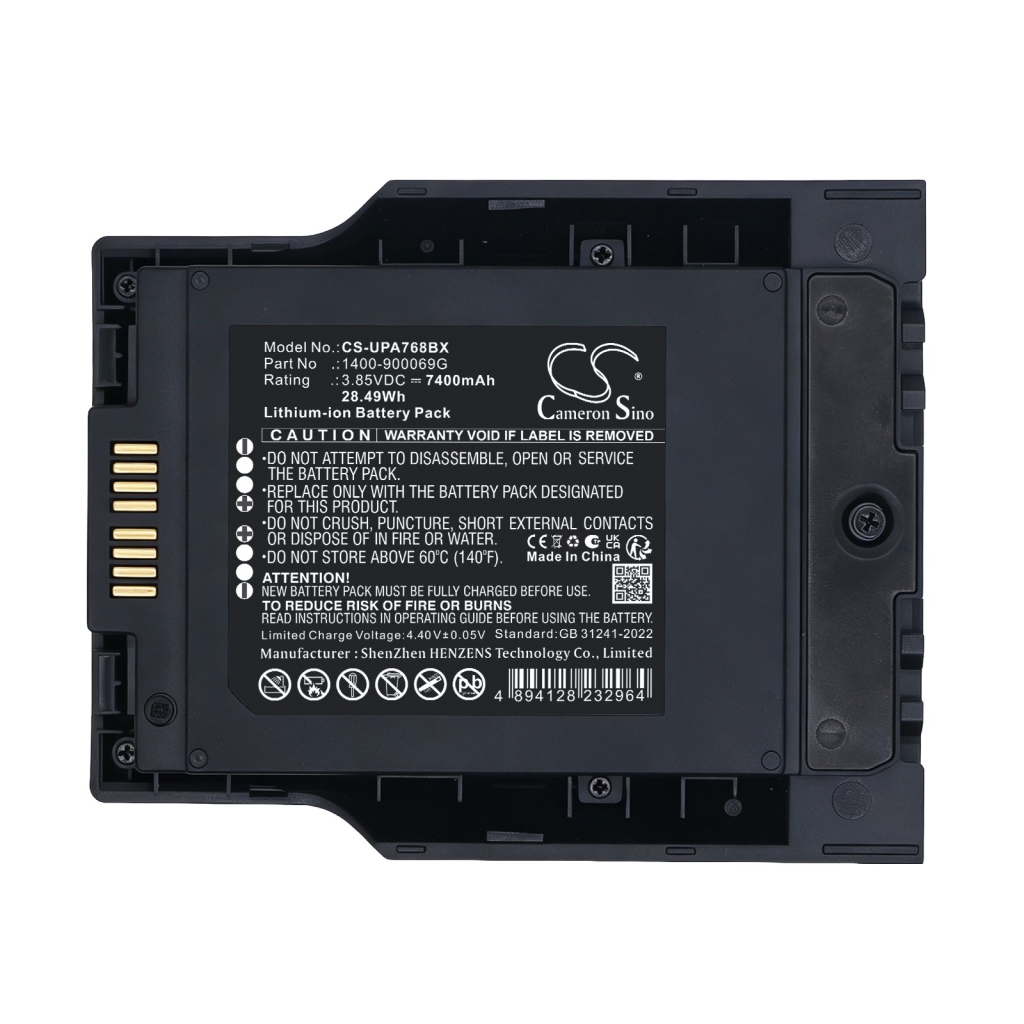 Batteries compatible avec Unitech PA768 PA768 Rugged Mobile Computer CS-UPA768BX