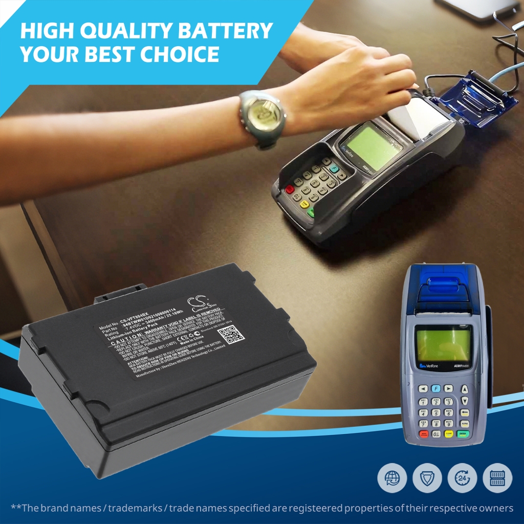 Batterie Remplace VeriFone H.09.HCT0HP01