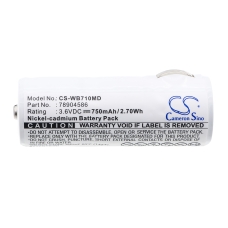 Remplacement de batterie compatible pour Welch-Allyn 1919-P-5020,1919-P-7069,78904586,B10097,X-02.99.314