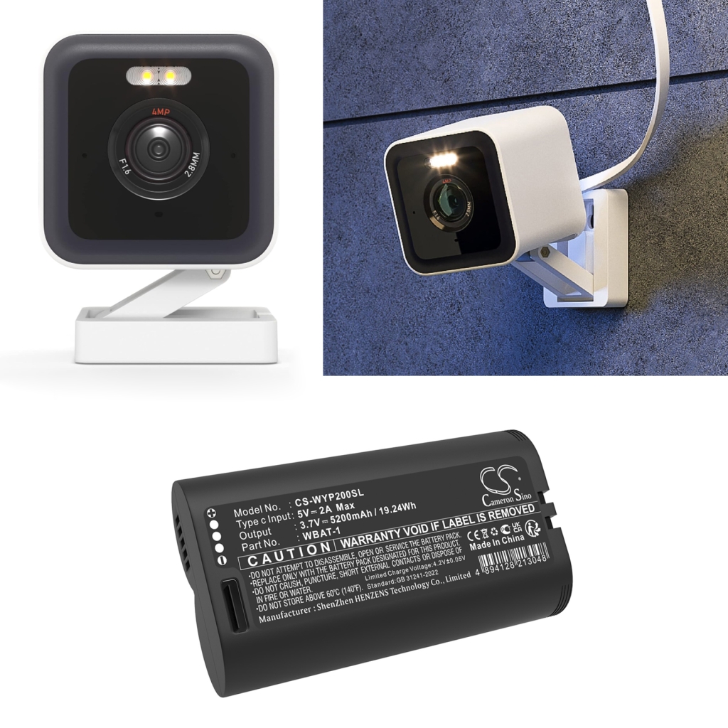 Batterie de caméra de sécurité domestique Wyze CS-WYP200SL