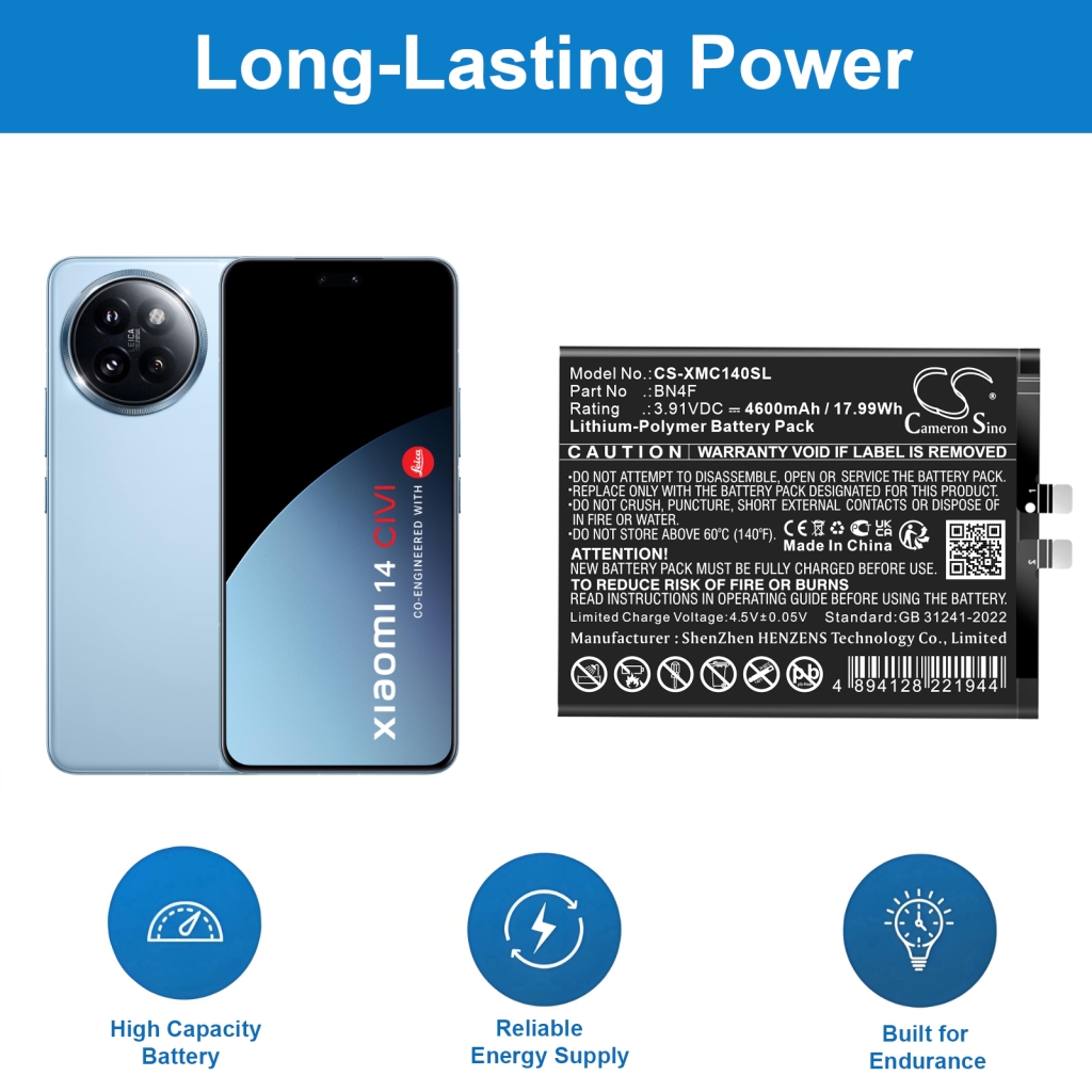 Mobile Phone Battery Xiaomi CS-XMC140SL