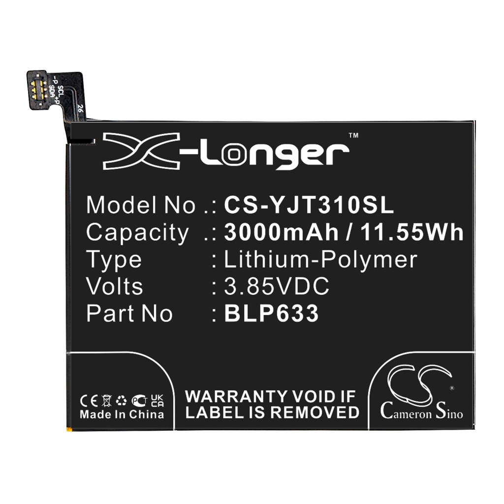 Batterie de téléphone portable Oneplus CS-YJT310SL