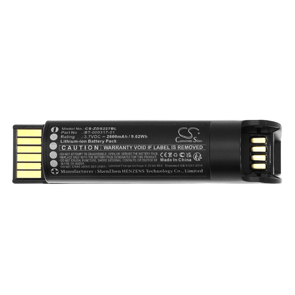 Code à barres, Scanner Batterie du scanner Zebra CS-ZDS227BL