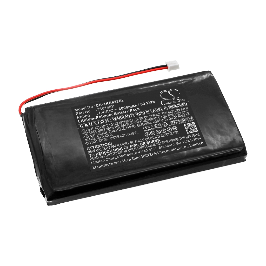 Batterie de l'horloge de pointage Zkteco CS-ZKS922SL