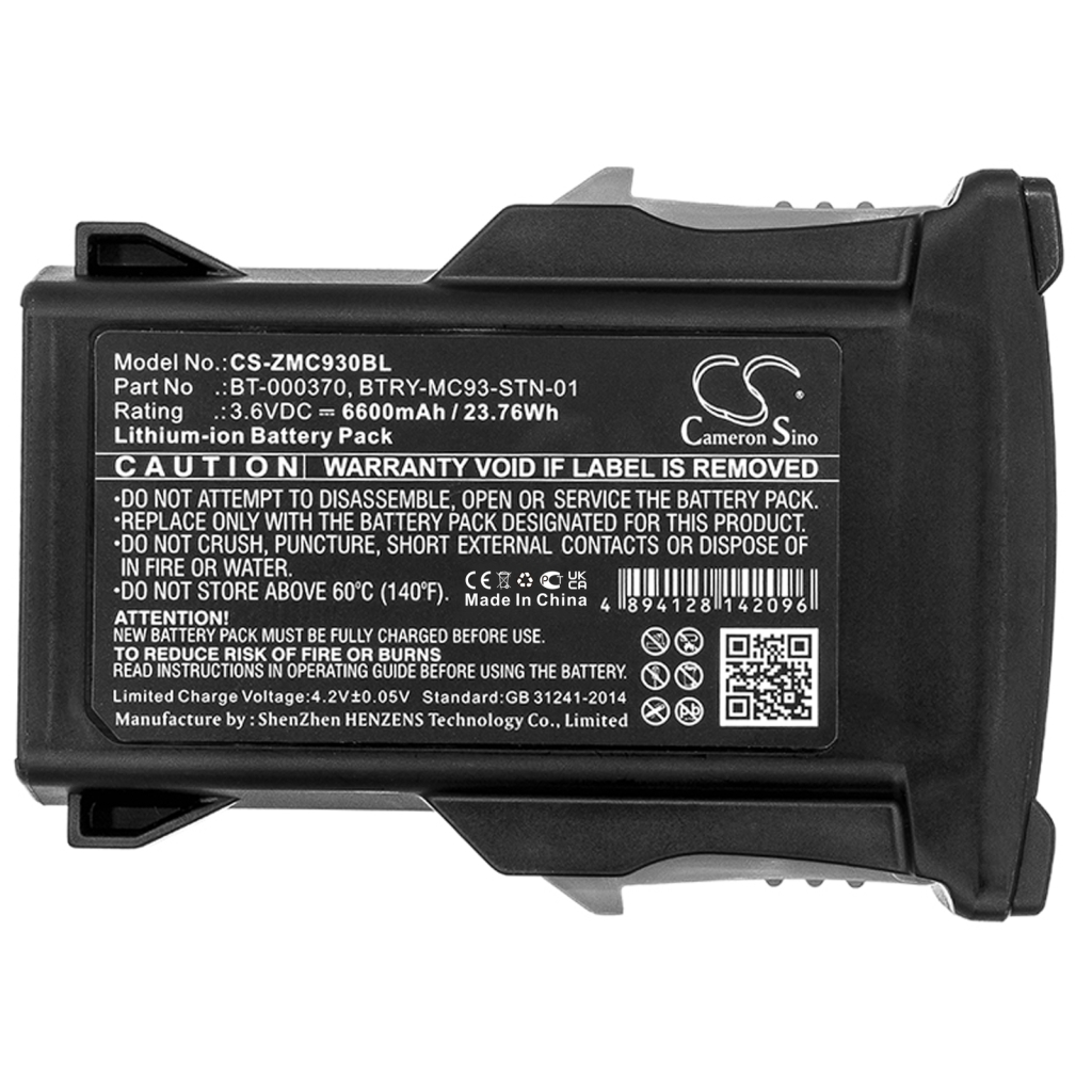 Code à barres, Scanner Batterie du scanner Zebra CS-ZMC930BL