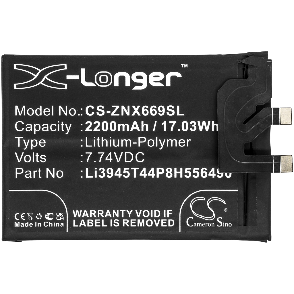 Batterie de téléphone portable ZTE CS-ZNX669SL