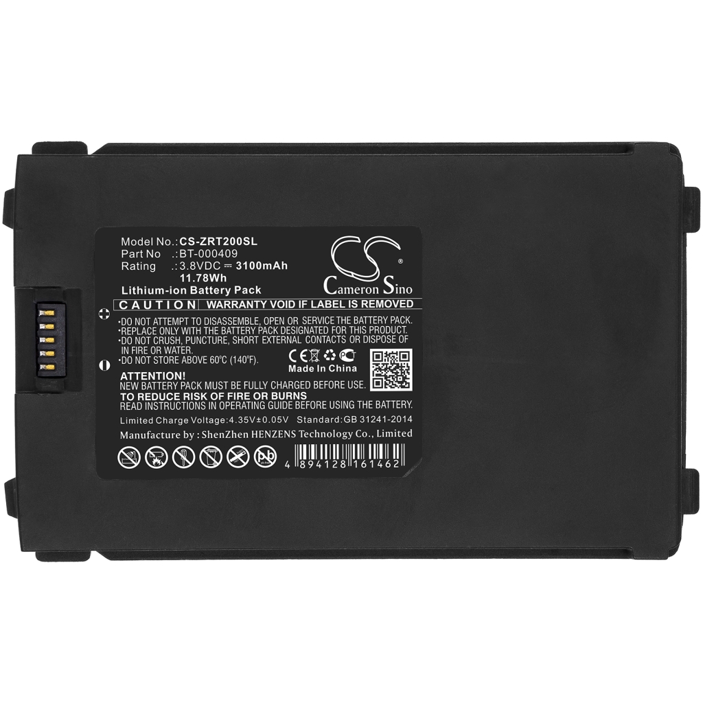 Code à barres, Scanner Batterie du scanner Zebra CS-ZRT200SL