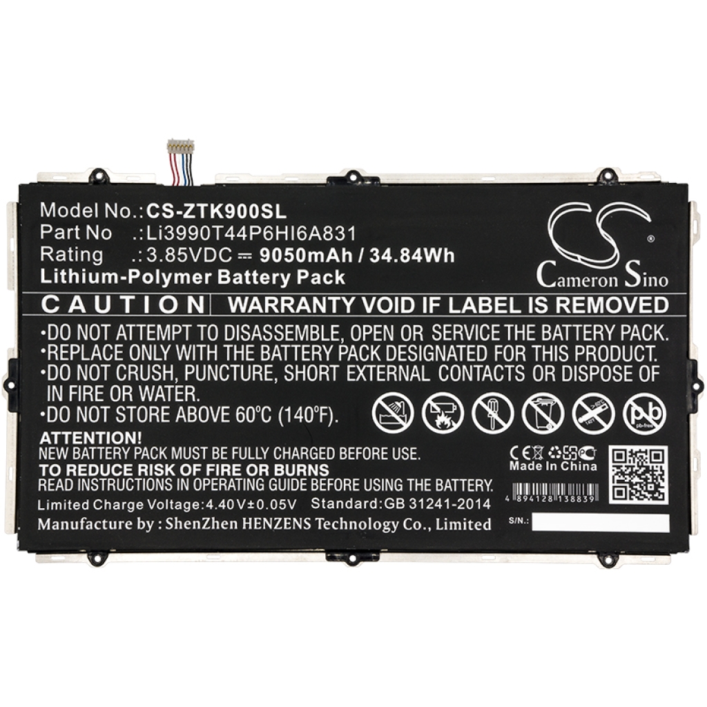 Tablette Batterie ZTE CS-ZTK900SL