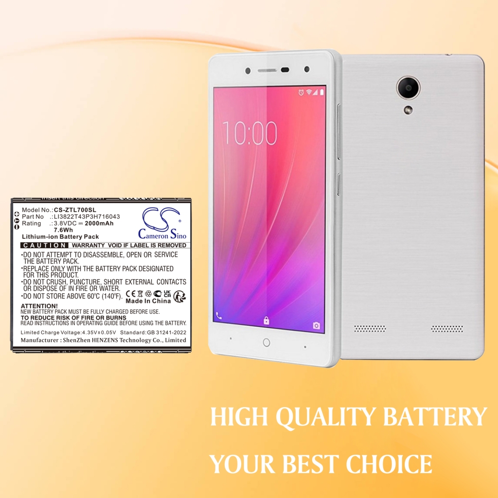Batterie de téléphone portable ZTE CS-ZTL700SL
