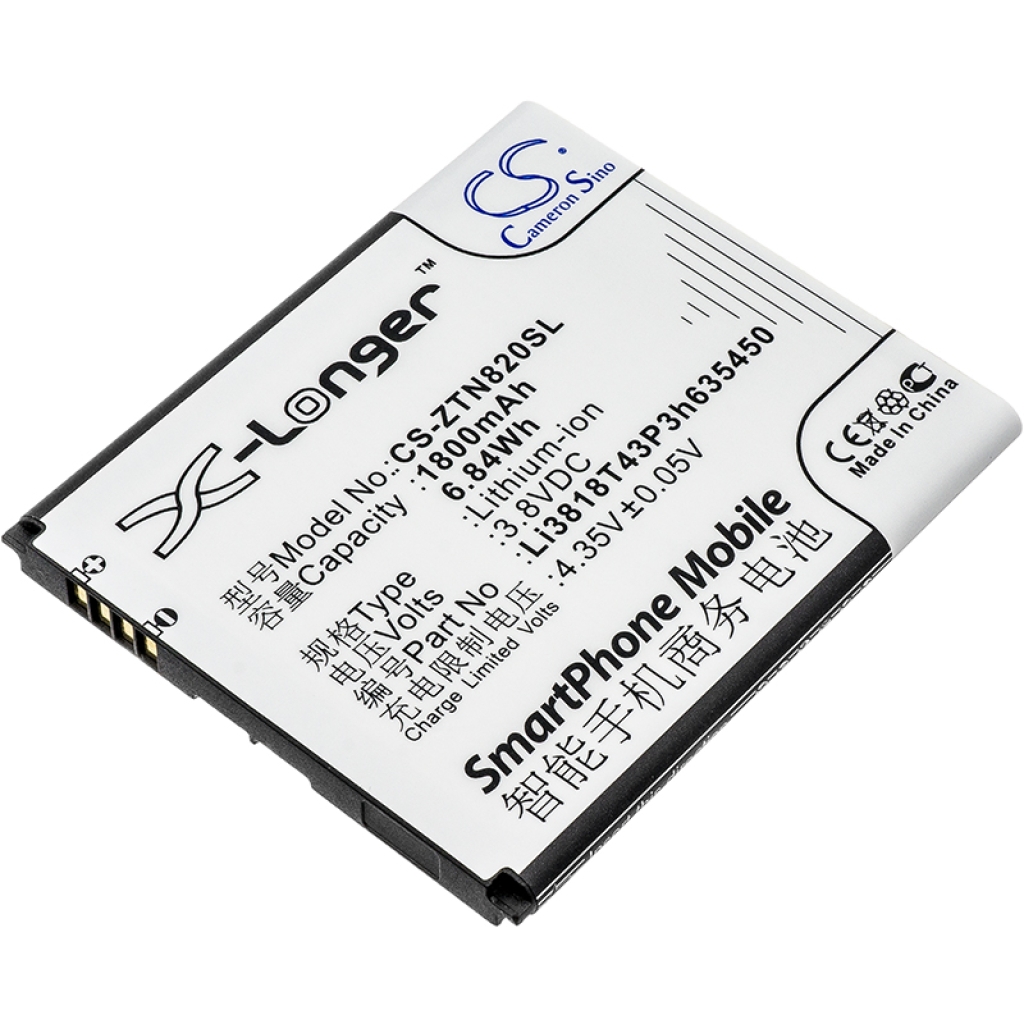 Batterie de téléphone portable ZTE CS-ZTN820SL