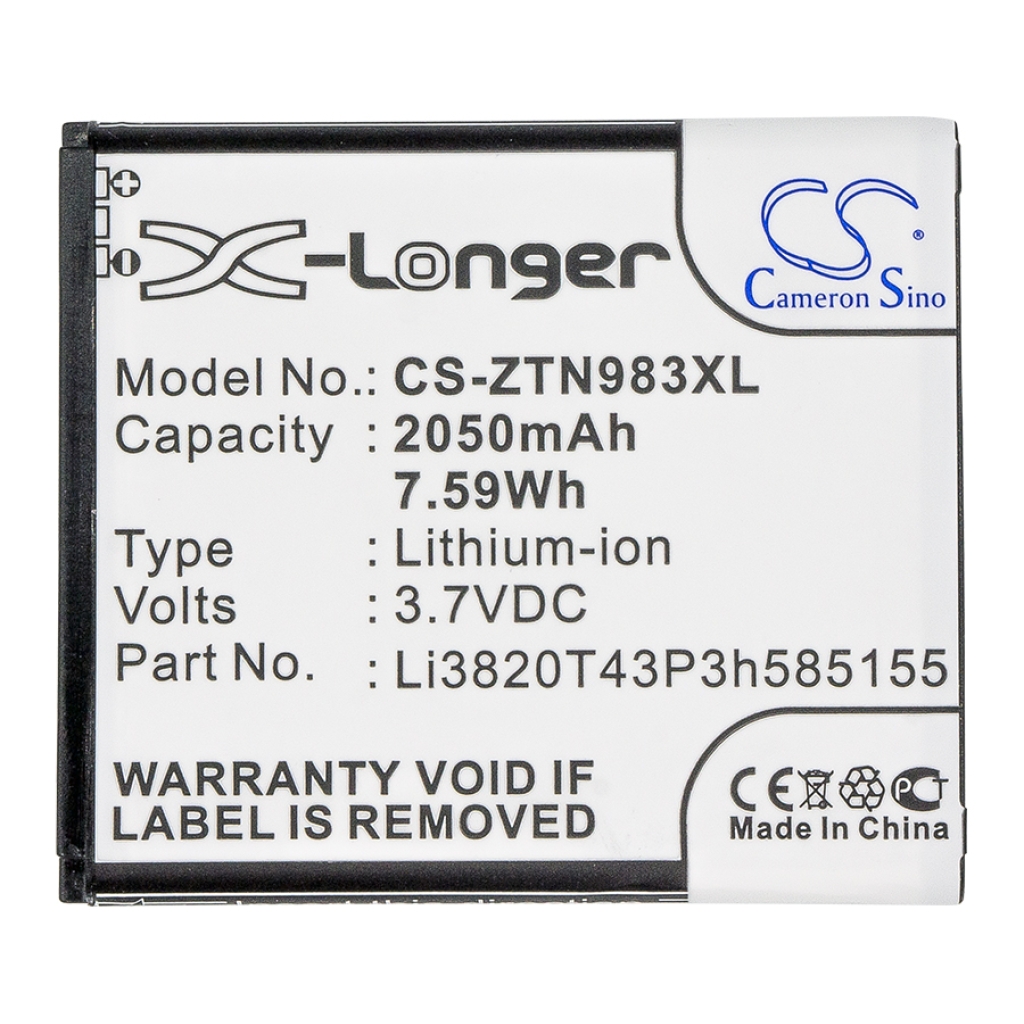 Batterie compatible avec ZTE CS-ZTN983XL