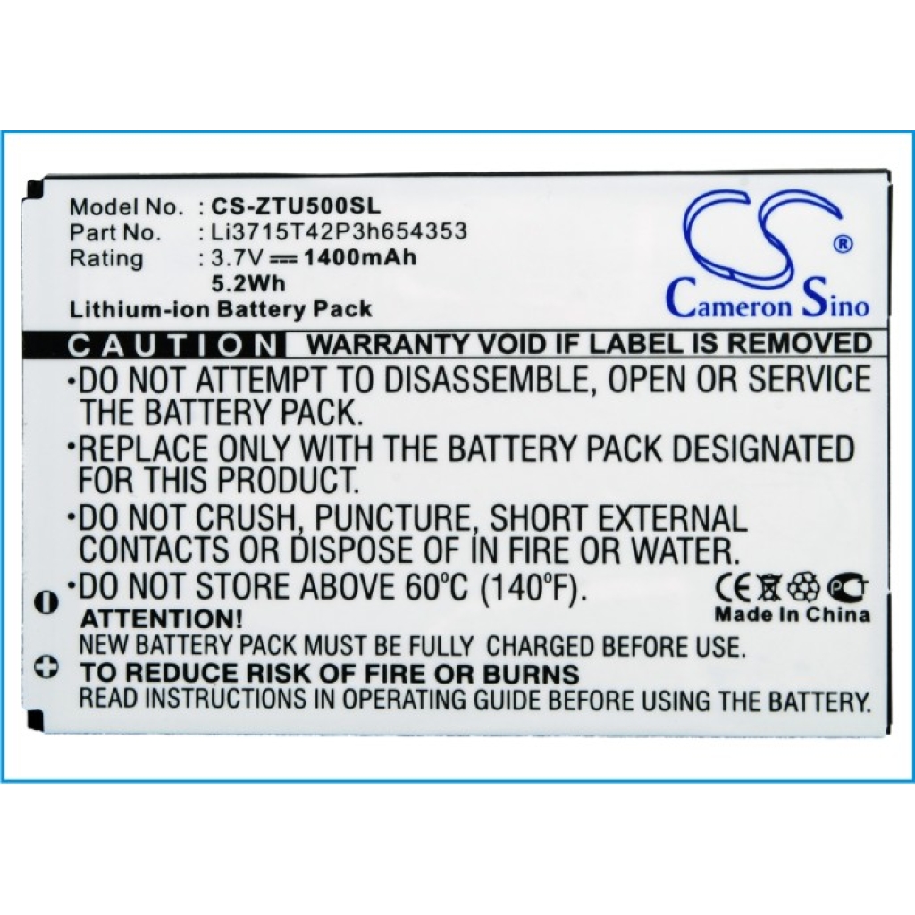 Batterie de téléphone portable ZTE CS-ZTU500SL